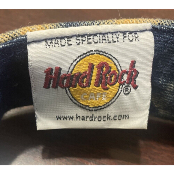 Hard Rock Cafe Orlando‎ Vintage Visor Hat. Blue Stone Washed Denim - Picture 7 of 8
